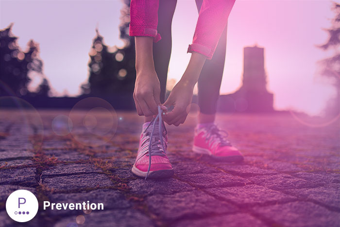 Woman preparing to jog
